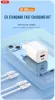 XO hálózati töltő adapter Type-C + USB bemenette + Type-C - Type-C kábel - 30W -XO L96 Quick Charger Suit PD.3.0, QC3.0 - fehér
