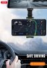 XO univerzális autó visszapillantó tükörre illeszthető, forgatható PDA/GSM autóstartó - XO C107 Car Rearview Mirror Bracket - fekete/zöld