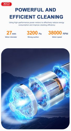 XO vezeték nélküli kézi autóporszívó - XO CZ007 Wireless Handheld Vacuum Cleaner- fehér