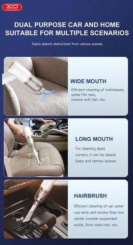 XO vezeték nélküli kézi autóporszívó - XO CZ007 Wireless Handheld Vacuum Cleaner- fehér
