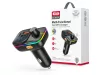 XO Bluetooth FM-transmitter/szivargyújtó töltő - 2xUSB + MP3 + Pendrive         lejátszás + RGB Light + PD25W Fast Charger - XO BCC09 - fekete