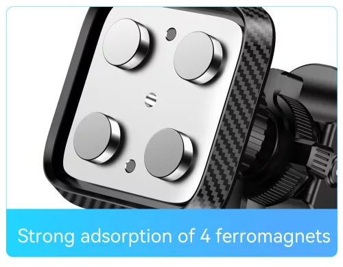 XO univerzális szellőzőrácsba illeszthető mágneses autós tartó - XO C123        Magnetic Suction Phone Holder - fekete