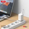 XO GaN hálózati töltő adapter Type-C bemenettel - 65W - XO CE10 PD3.0 + QC3.0 Quick Charger - fehér