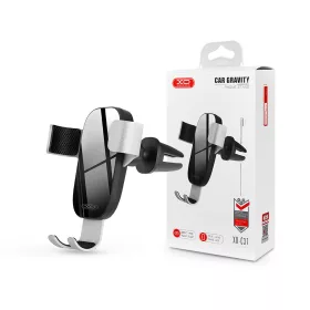   XO univerzális szellőzőrácsba illeszthető autós tartó - XO C37 Car Gravity PhoneStand - fekete/ezüst