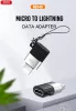 XO micro USB - Lightning adapter - XO NB149B Micro to Lightning Adapter - 2.4A - fekete/ezüst