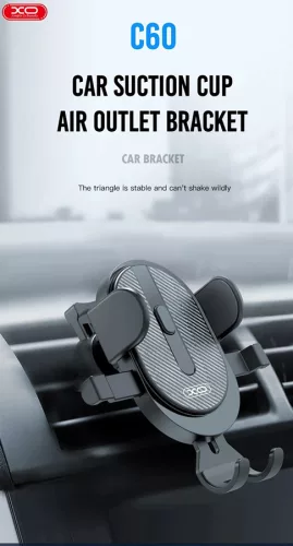 XO univerzális műszerfalra/szélvédőre helyezhető PDA/GSM autós tartó 4-6" méretűkészülékhez - XO C60 Car Holder - fekete