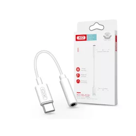   XO Type-C - 3,5 mm jack audio adapter - XO NB-R161 Audio Adapter Type-C to 3.5  mm jack - fehér