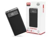 XO univerzális hordozható, asztali akkumulátor töltő - 50.000 mAh - XO PR125    Power Bank - 4xUSB + microUSB + Type-C + Lightning - fekete