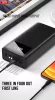 XO univerzális hordozható, asztali akkumulátor töltő - 50.000 mAh - XO PR125    Power Bank - 4xUSB + microUSB + Type-C + Lightning - fekete