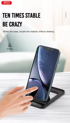 XO univerzális asztali telefon/tablet tartó - XO C73 Folding Desktop Phone Stand- fekete