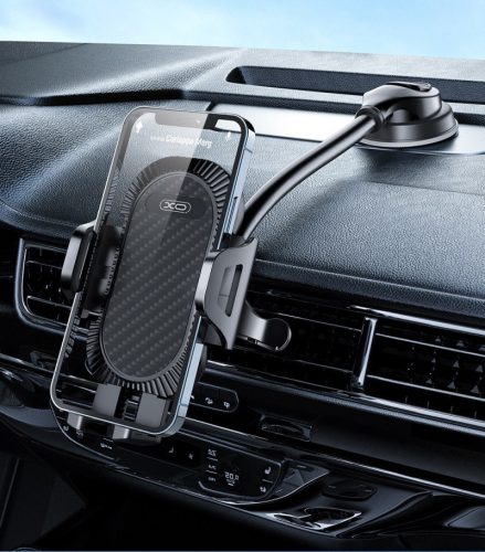 XO univerzális műszerfalra/szélvédőre helyezhető autós tartó 4,7-7,2 '' méretű  készülékhez - XO C85 Car Holder - fekete