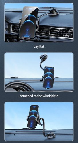 XO univerzális műszerfalra/szélvédőre helyezhető autós tartó 4,7-7,2 '' méretű  készülékhez - XO C85 Car Holder - fekete