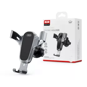   XO univerzális szellőzőrácsba illeszthető autós tartó - XO C86 Car Gravity PhoneHolder - fekete/ezüst