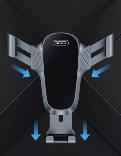 XO univerzális szellőzőrácsba illeszthető autós tartó - XO C86 Car Gravity PhoneHolder - fekete/ezüst