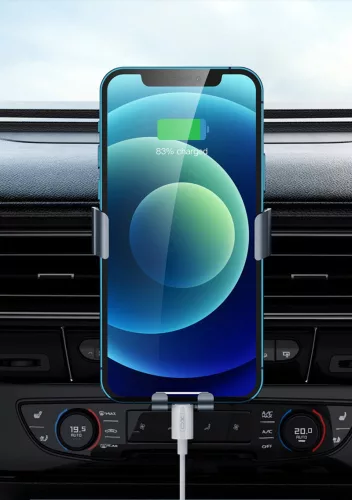 XO univerzális szellőzőrácsba illeszthető autós tartó - XO C86 Car Gravity PhoneHolder - fekete/ezüst