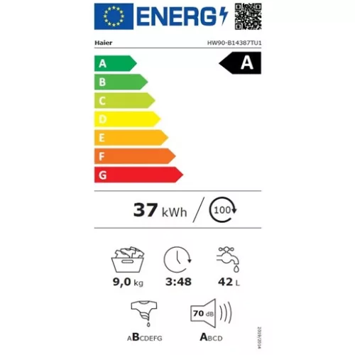 Haier HW90-B14387TU1-S mosógép elöltöltős