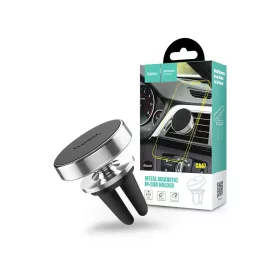   Univerzális szellőzőrácsba illeszthető mágneses PDA/GSM autós tartó - HOCO CA47 Metal Magnetic Holder - ezüst