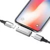 HOCO lightning + lightning adapter egyidőben történő töltéshez és zenehallgatáshoz - 5V/2A - HOCO LS24 - ezüst