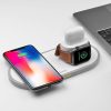 HOCO Qi univerzális vezeték nélküli töltő állomás - 10W - HOCO CW21 Wireless    Fast Charger 3in1 - Qi eszköz/Apple iWatch/TWS Airpods - fehér