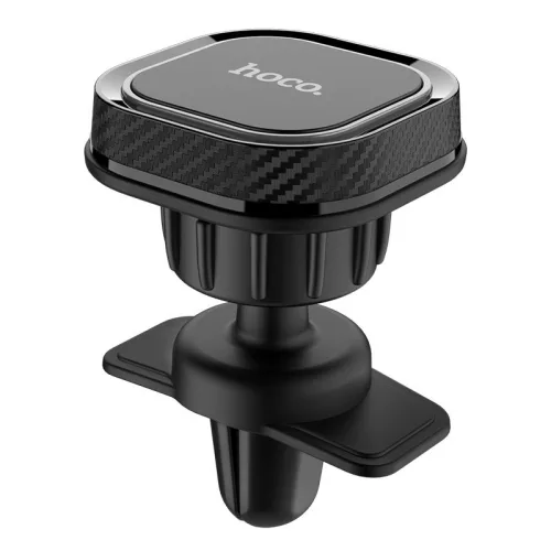Univerzális szellőzőrácsba illeszthető mágneses PDA/GSM autós tartó - HOCO CA52 Air Outlet In-Car Magnetic Holder - fekete
