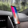Univerzális szellőzőrácsba illeszthető mágneses PDA/GSM autós tartó - HOCO CA52 Air Outlet In-Car Magnetic Holder - fekete