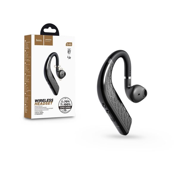 HOCO Wireless Bluetooth headset v4.2 - HOCO E48 Superior Wireless Headset - fekete