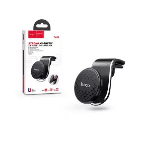   Univerzális szellőzőrácsba illeszthető mágneses PDA/GSM autós tartó - HOCO CA59 Strong Magnetic Holder - fekete
