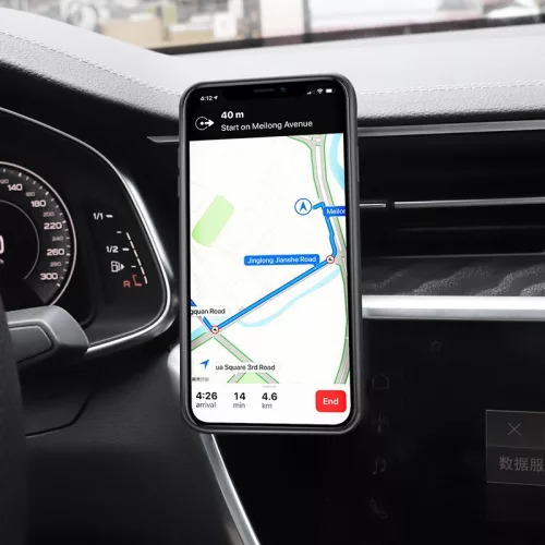 Univerzális szellőzőrácsba illeszthető mágneses PDA/GSM autós tartó - HOCO CA59 Strong Magnetic Holder - fekete