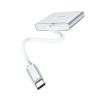 HOCO USB Type-C elosztó HUB - USB 3.0 + HDMI + Type-C PD 2.0 - HOCO HB14 Type-C to 3in1 Adapter - ezüst
