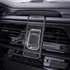 Univerzális szellőzőrácsba illeszthető mágneses PDA/GSM autós tartó - HOCO CA74 Universe Air Outlet Magnetic Car Holder - fekete/ezüst