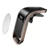 Univerzális szellőzőrácsba illeszthető mágneses PDA/GSM autós tartó - HOCO CA74 Universe Air Outlet Magnetic Car Holder - fekete/szürke
