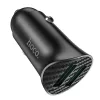 HOCO 2xUSB szivargyújtó töltő adapter - HOCO Z39 Dual Port QC3.0 Quick Car      Charger - 18W - fekete