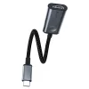 HOCO Type-C - HDMI konverter 15 cm-es vezetékkel - HOCO HB21 Type-C to HDMI     Converter 4K HD - fekete