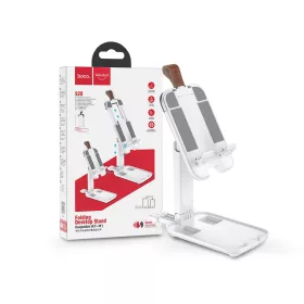   HOCO univerzális asztali telefon/tablet tartó 4,7-14" méretű készülékhez - HOCO S28 Folding Desktop Stand - fehér