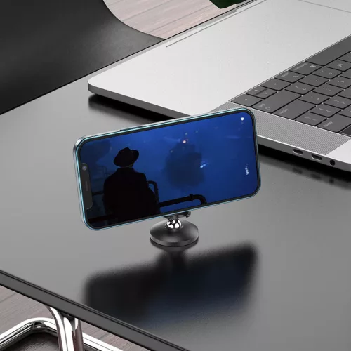 Univerzális műszerfalra helyezhető mágneses PDA/GSM autós tartó 4,7-6,5nquot, méretű készülékhez - HOCO CA78 Magnetic Car Holder - fekete