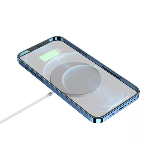 HOCO Qi univerzális vezeték nélküli töltő állomás - 15W - HOCO CW29 Magnetic    MagSafe Fast Charger - fehér