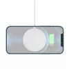 HOCO Qi univerzális vezeték nélküli töltő állomás - 15W - HOCO CW29 Magnetic    MagSafe Fast Charger - fehér