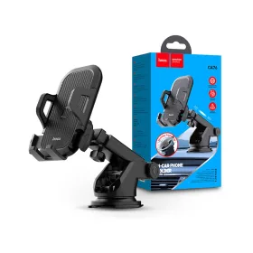   Univerzális műszerfalra/szélvédőre helyezhető PDA/GSM autós tartó 4,5-6,5"      méretű készülékhez - HOCO CA76 Touareg Car Holder - fekete