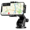 Univerzális műszerfalra/szélvédőre helyezhető PDA/GSM autós tartó 4,5-6,5"      méretű készülékhez - HOCO CA76 Touareg Car Holder - fekete