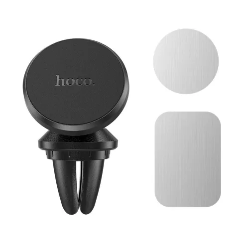 Univerzális szellőzőrácsba illeszthető mágneses PDA/GSM autós tartó - HOCO CA81 Ligue Magnetic Holder - fekete