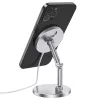 HOCO univerzális asztali telefontartó mágneses vezeték nélküli töltőhöz - HOCO  PH39 Alloy Desktop Stand for Magnetic Charger - ezüst