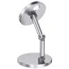 HOCO univerzális asztali telefontartó mágneses vezeték nélküli töltőhöz - HOCO  PH39 Alloy Desktop Stand for Magnetic Charger - ezüst