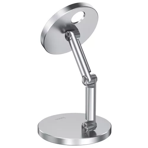 HOCO univerzális asztali telefontartó mágneses vezeték nélküli töltőhöz - HOCO  PH39 Alloy Desktop Stand for Magnetic Charger - ezüst