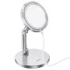 HOCO univerzális asztali telefontartó mágneses vezeték nélküli töltőhöz - HOCO  PH39 Alloy Desktop Stand for Magnetic Charger - ezüst