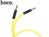 HOCO 3,5 - 3,5 mm jack audio kábel 2 m-es lapos vezetékkel - HOCO UPA16 Aux Audio Cable - fekete/sárga
