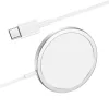HOCO Qi univerzális vezeték nélküli töltő állomás - 15W - HOCO CW30 Pro MagneticWireless Fast Charger - ezüst