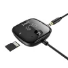HOCO Bluetooth FM-transmitter/autós kihangosító - USB + MP3 + AUX + kártyaolvasó- Hoco E65 Wireless FM-Transmitter - fekete