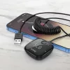 HOCO Bluetooth FM-transmitter/autós kihangosító - USB + MP3 + AUX + kártyaolvasó- Hoco E65 Wireless FM-Transmitter - fekete