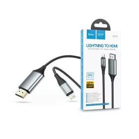   HOCO Lightning - HDMI kábel 2 m-es vezetékkel - HOCO UA15 Lightning to HDMI     Adapter Full HD - fekete/szürke