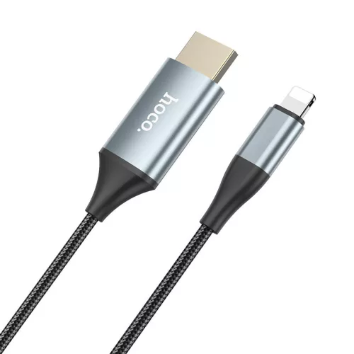 HOCO Lightning - HDMI kábel 2 m-es vezetékkel - HOCO UA15 Lightning to HDMI     Adapter Full HD - fekete/szürke
